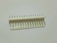 2.54mm Pitch Connector DIP Vertical Type Tin - Plated White Color 15 Pole Wafer Connector