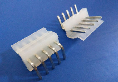 Cina White Wafer Molex 3.96 Mm Connector, Durable DIP 5 Pin Connector Kecil pabrik