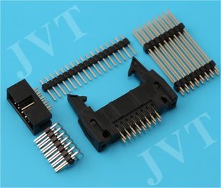 Cina Dual Row 2.54mm Pitch Pin Header Connector with SMT 2 - 50 Poles PA6T Housing 22 - 28 AWG Distributor