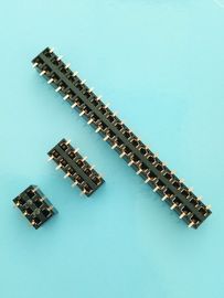 Cina Brass 2.54mm Pitch SMT Female Header Connector With Cap Dual Row Reeled pabrik