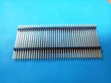 Cina 2.54mm-2np Ganda Row Faller Pin Header Connector H: 2.5mm L: 45.5mm, DIP pabrik